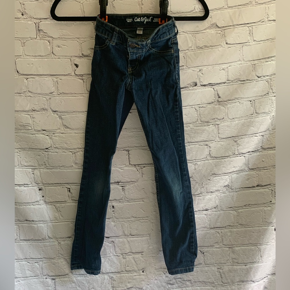 Kids Girls Cat & Jack Super Strech Jeans Size 8 Blue